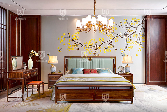 新中式家具床9915